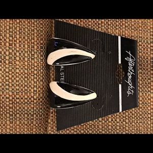 New Afterthoughts Black/White Enamel Earrings